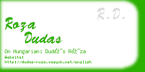 roza dudas business card